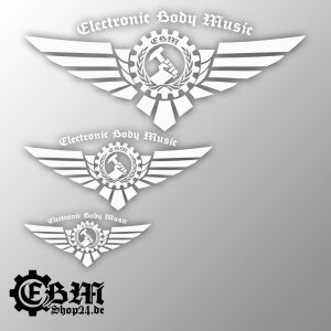 EBM - Wings II - Sticker 290 x 124 mm (S) Inside (mirrored) Silver