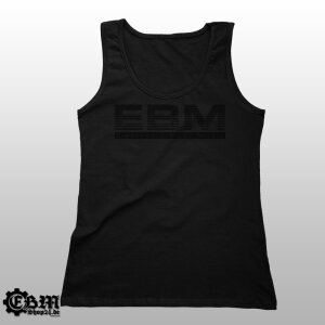 Girlie Tank - EBM Lines - black on black S