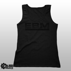 Girlie Tank - EBM Lines - black on black L